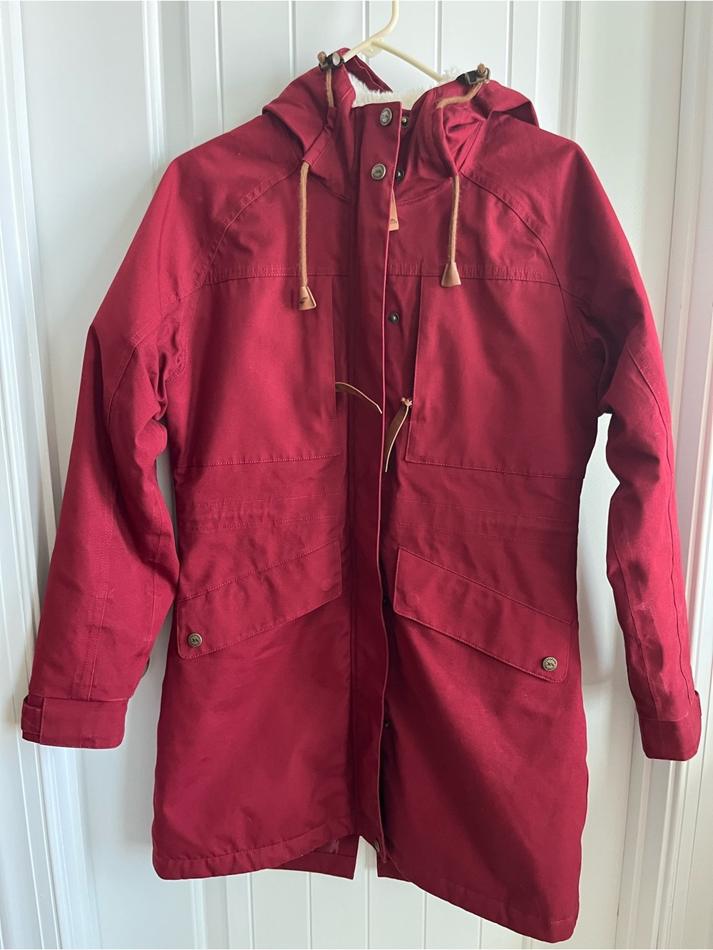 Trespass Red Hooded Trench Coat
